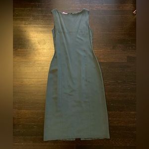 Flawless dark green silk Laura Ashley dress